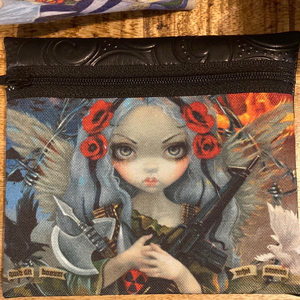 Exotic Angel of the Battlefield Wallet/Bag w/ faux leather